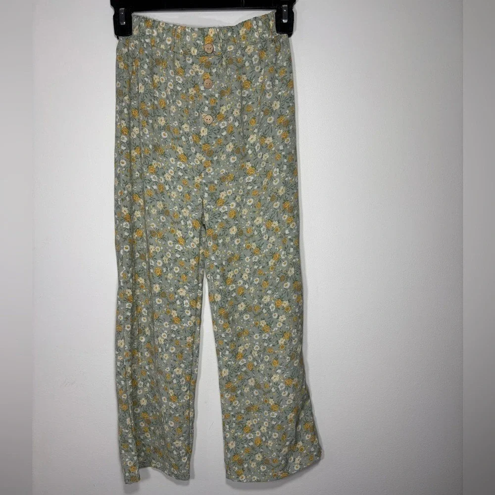 Sweet Stories Kids Girls Floral Print Peasant Top‎ & Pants Set Size 10